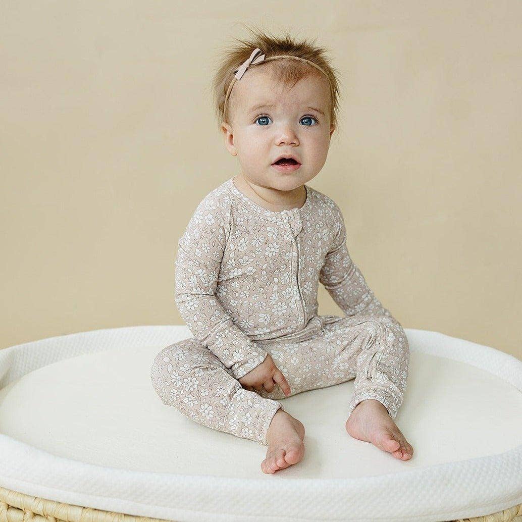 Little Joy Co. Bamboo Zippy Romper - Dainty Ditsy