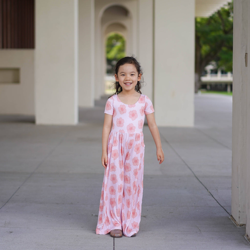 ava + oliver Wide Leg Jumpsuit - Peach Hau