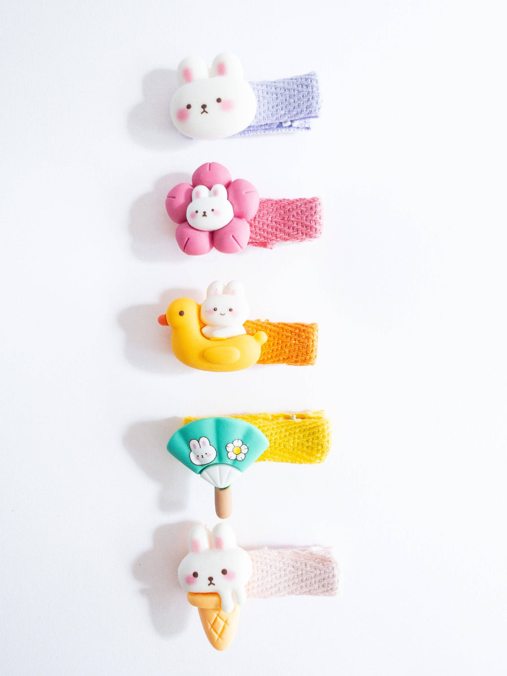 Eggy Cakes - Melty Ice Cream Bunny Hair Clips