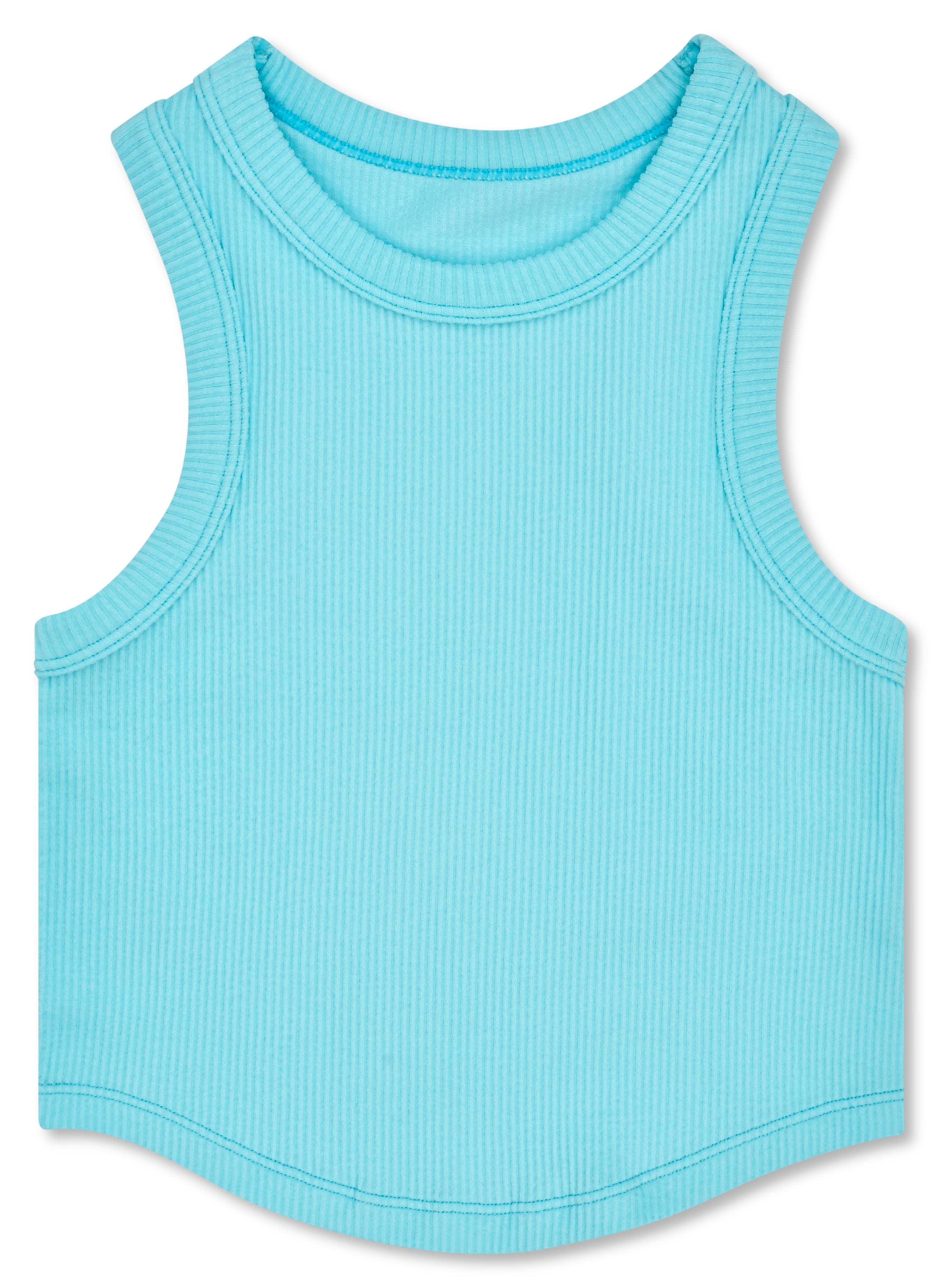 Iscream - Cropped Racer Back Top - Ice Blue