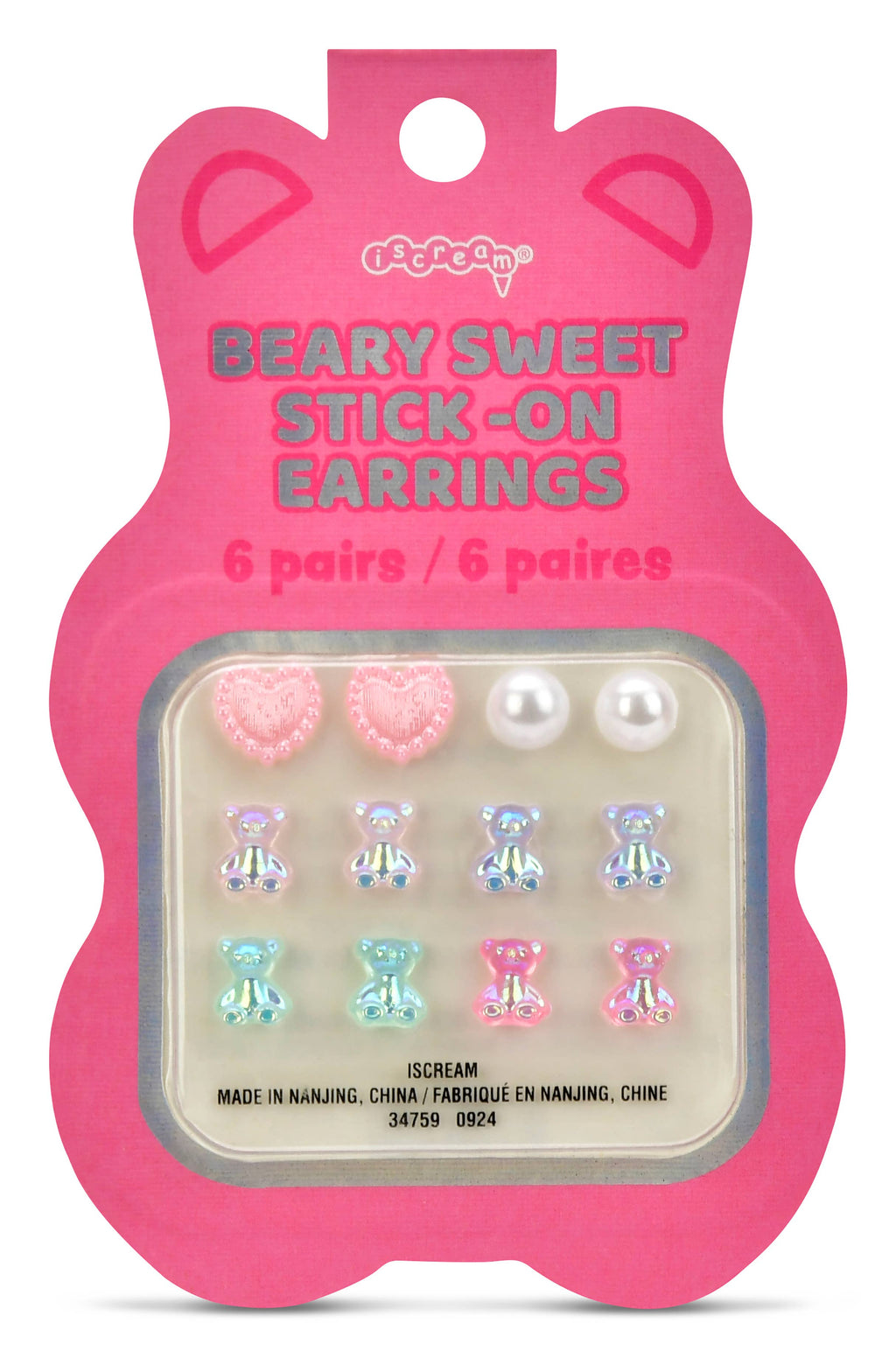 Iscream - Beary Sweet Stick On Earrings