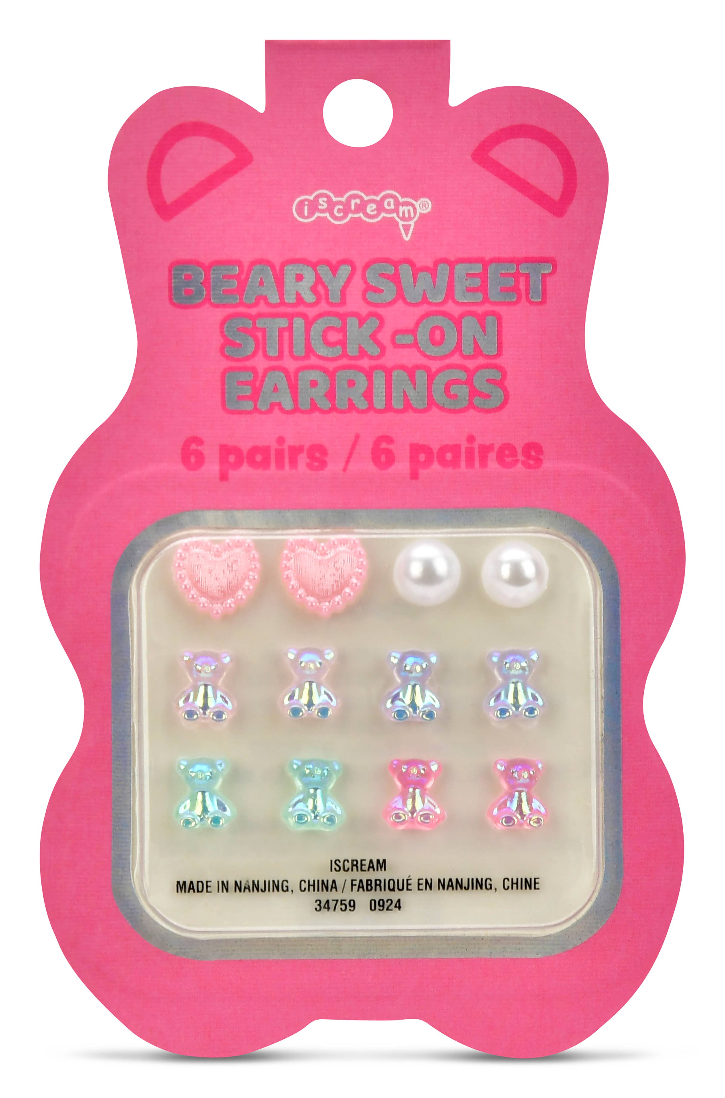 Iscream - Beary Sweet Stick On Earrings