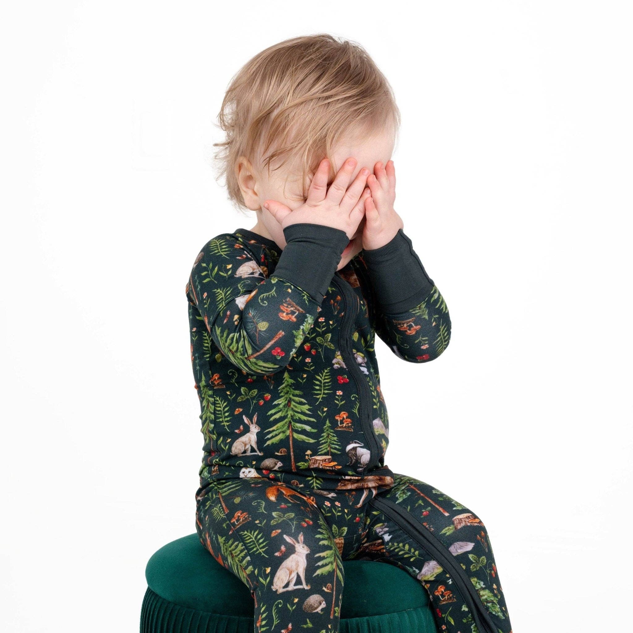 Jammie Session Bamboo Romper - Wood You Be My Friend