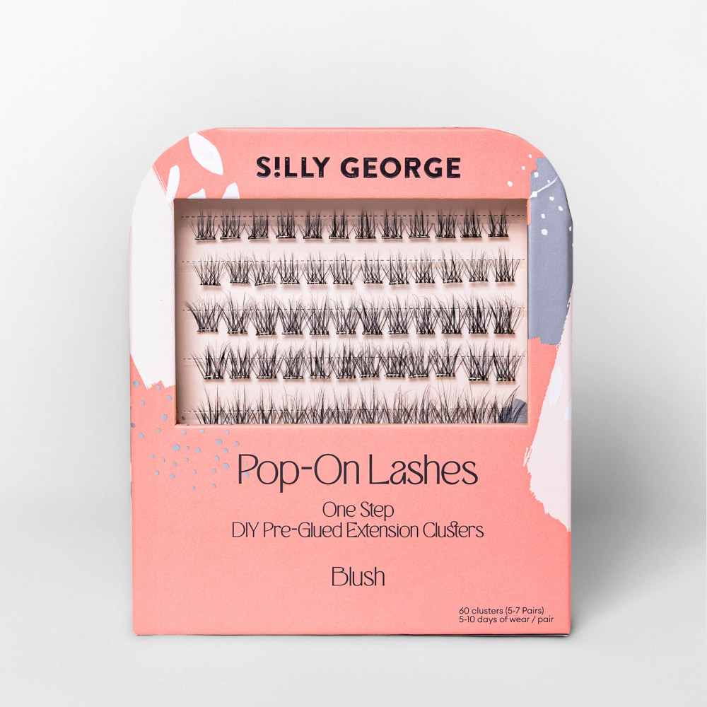Silly George Pop-On Lashes - Blush Black