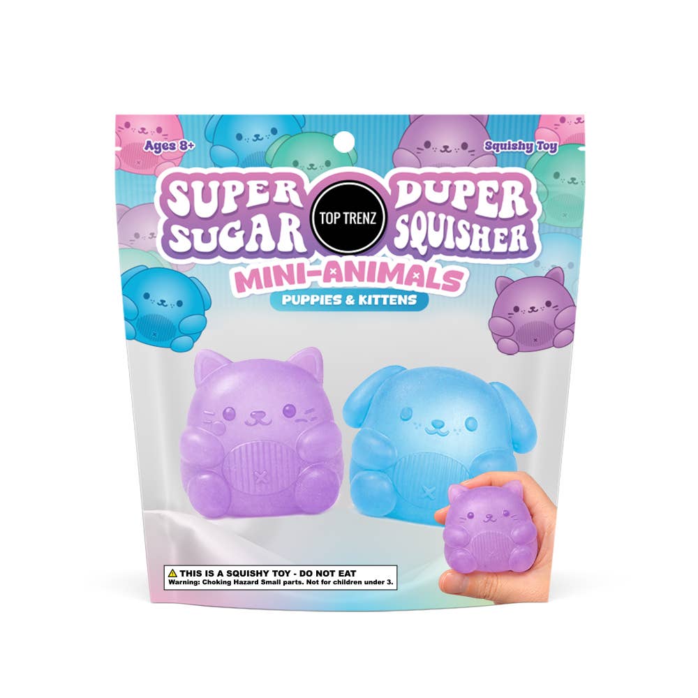 Super Duper Sugar Squishy Mini Kitty & Puppy (2 Pack)