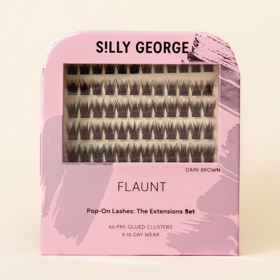 Silly George Pop-On Lashes - Flaunt Dark Brown