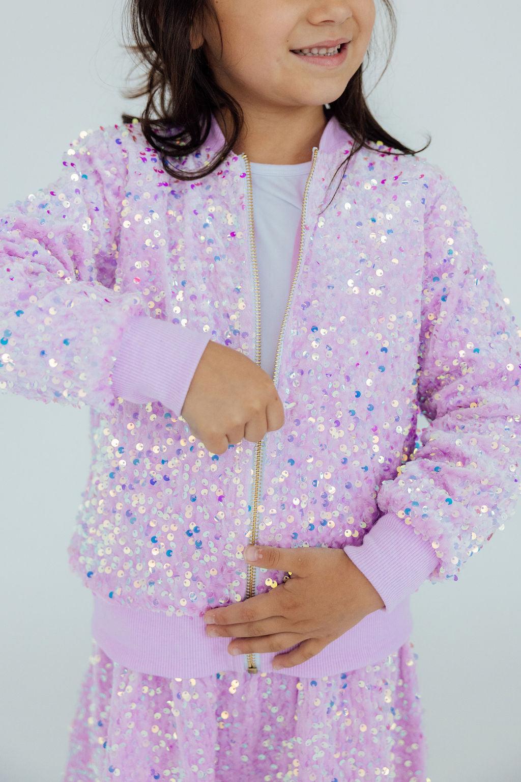 Mila & Rose Sequin Jacket - Lilac Velvet