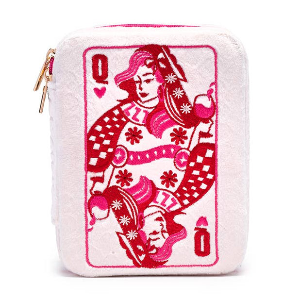 Living Royal Velvet Jewelry Zip Case - Queen of Hearts