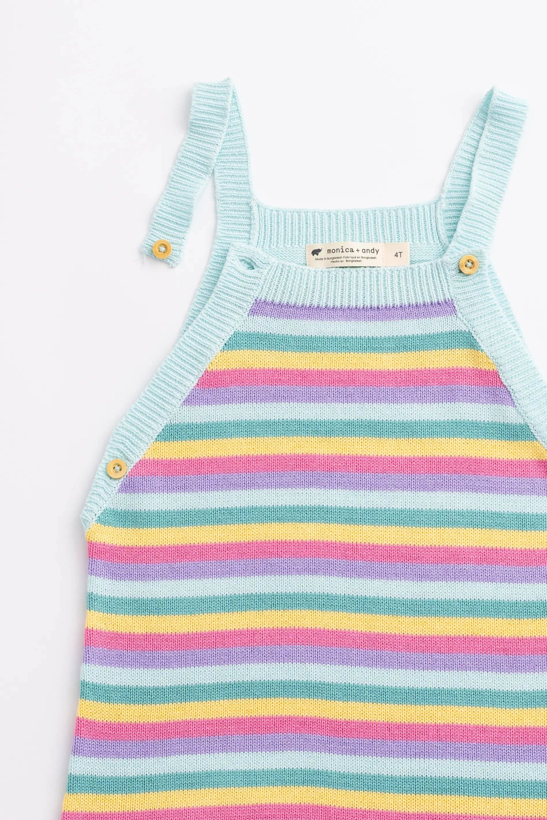 Monica + Andy Knit Overalls - Winter Stripes