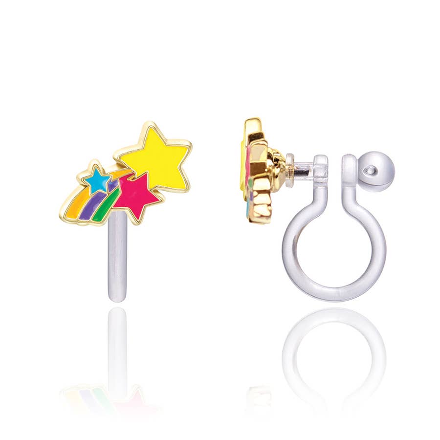 Girl Nation CLIP ON Earrings - Shooting Stars