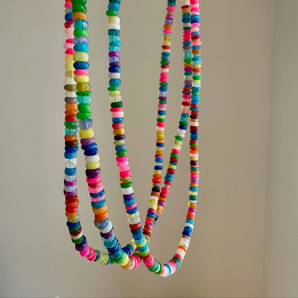 Anokhi Green Handmade Gemstone Necklace - Multicolour Opal