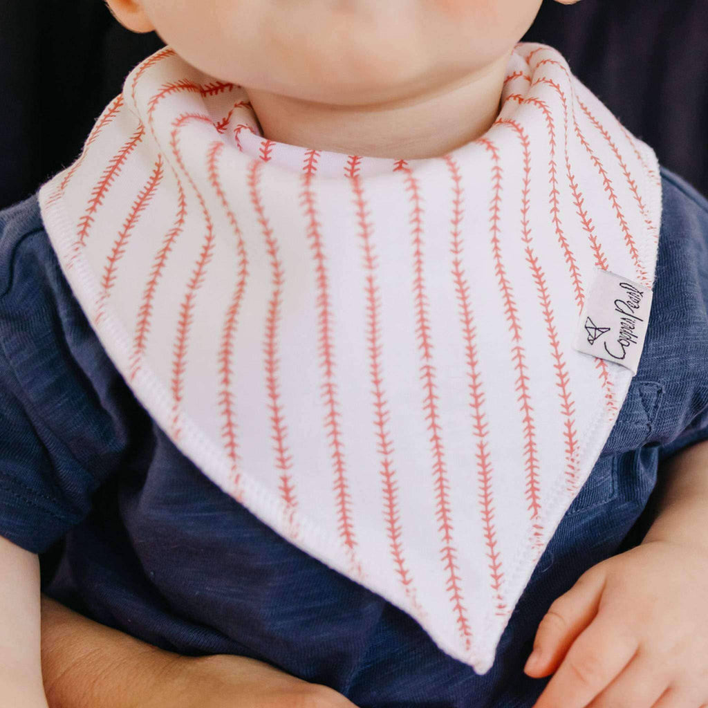 Copper Pearl Baby Bandana Bibs - Slugger (Set of 4)