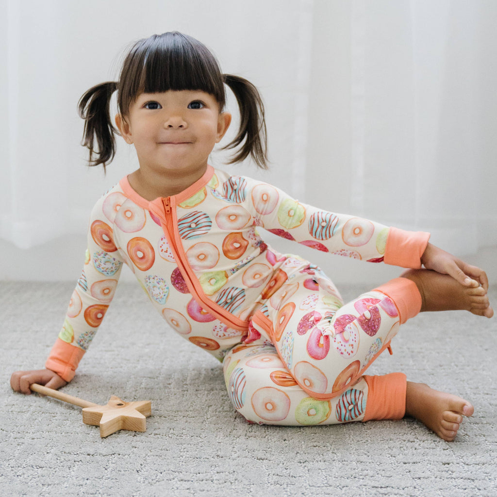 Hugga Babies Bamboo Convertible Romper - Donut Mind If I Do