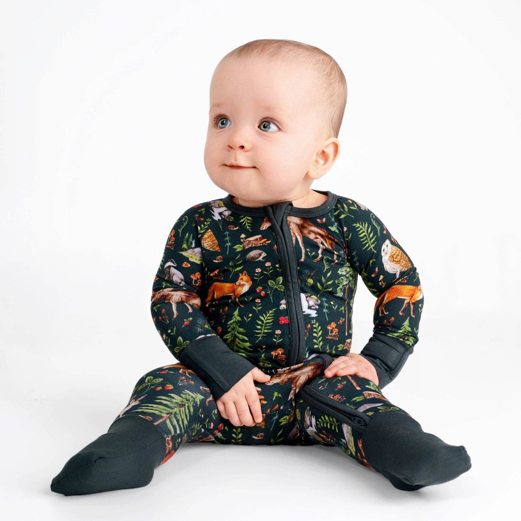 Jammie Session Bamboo Romper - Wood You Be My Friend