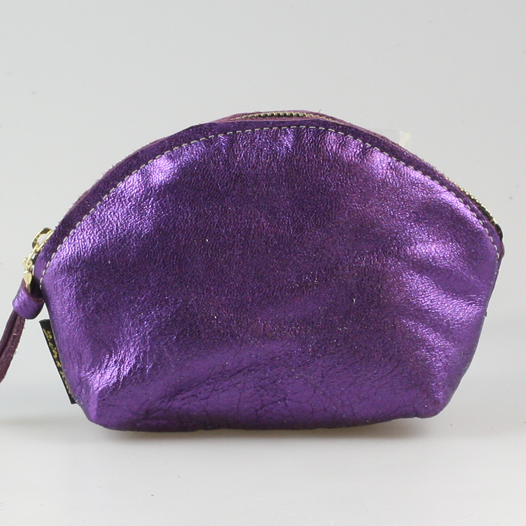 Zina Kao - The Metallic Simon Mini Makeup Clutch: Grape
