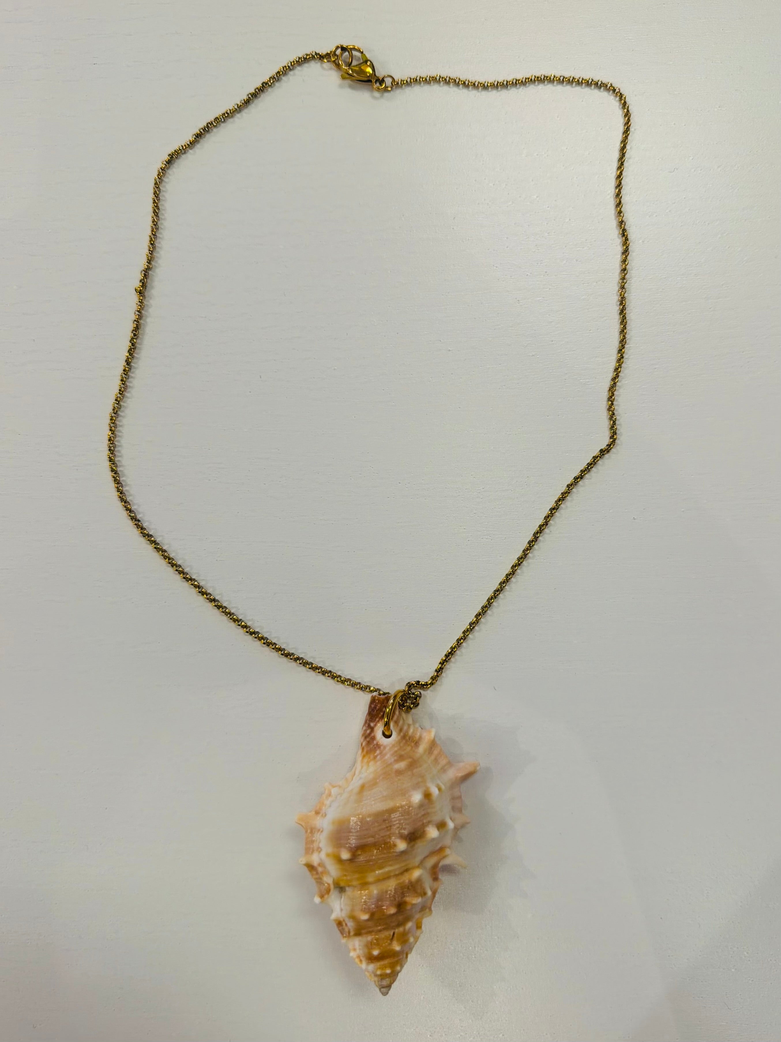 Cabana Club California - Real Seashell Gold Necklace - Conch