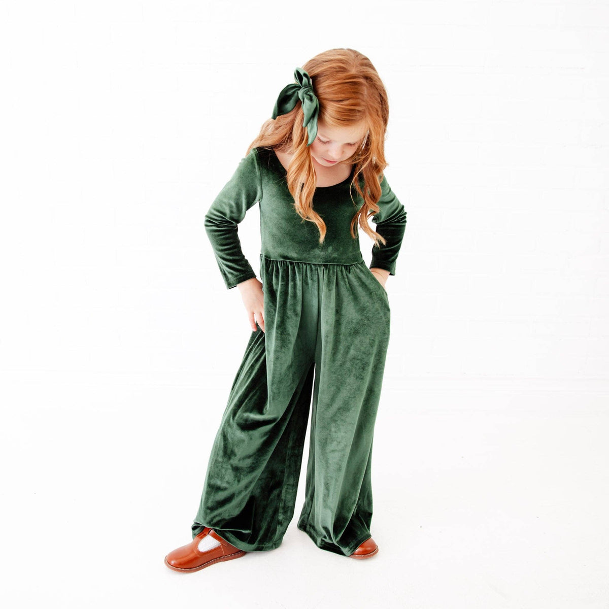 Dreamiere Leggy Romper - Juniper Velour (Green)