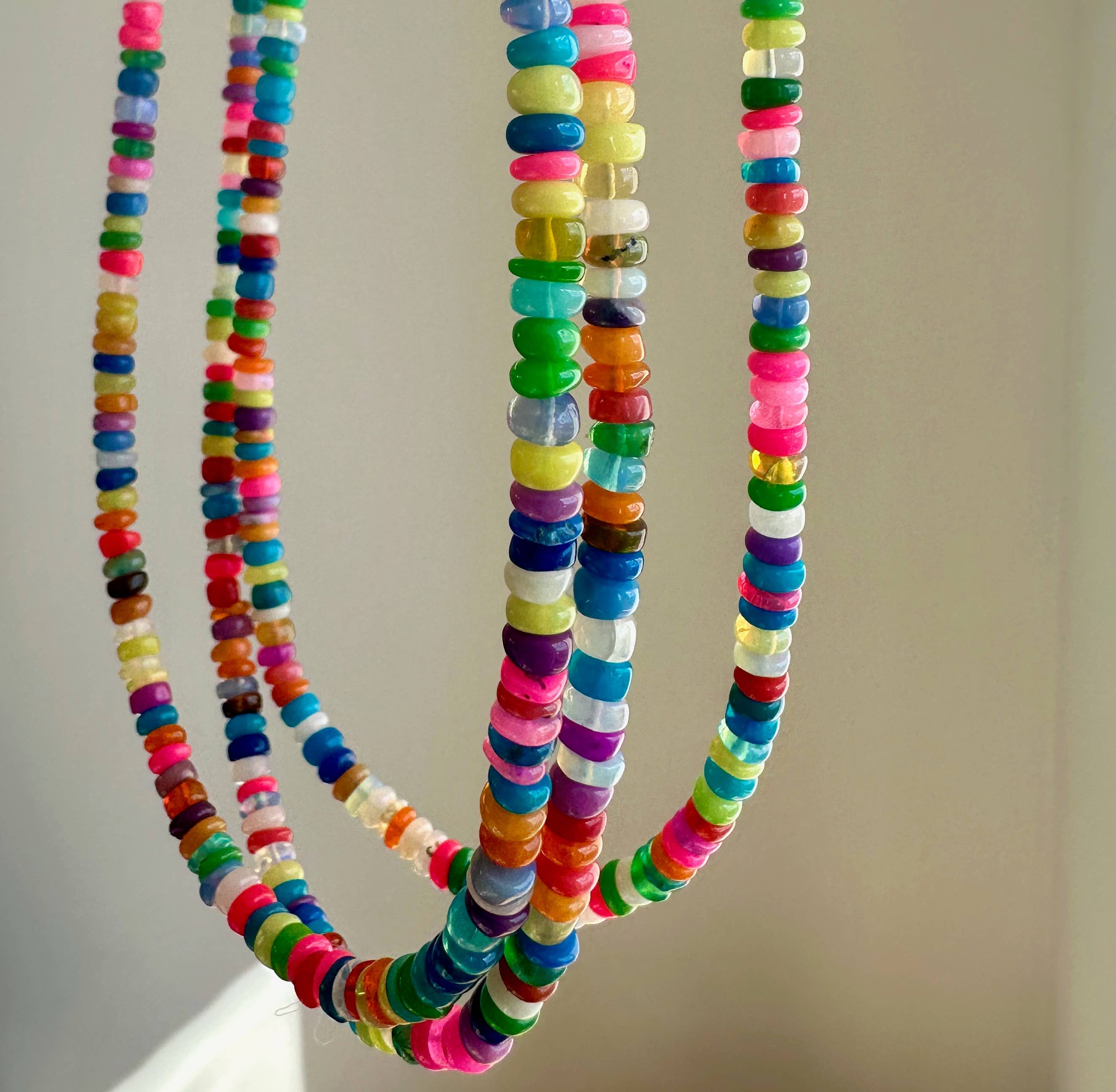 Anokhi Green Handmade Gemstone Necklace - Multicolour Opal