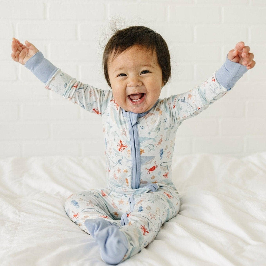 Little Joy Co. Modal Zippy Romper - Coastal Cutie