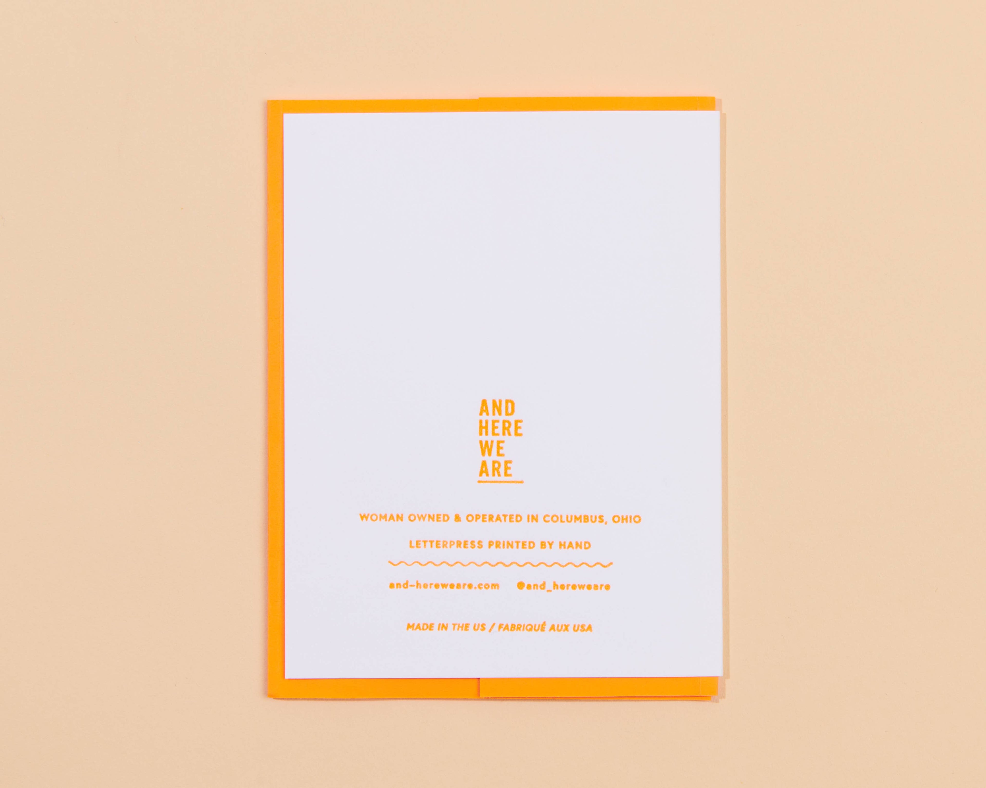 And Here We Are Greeting Card - Congrats