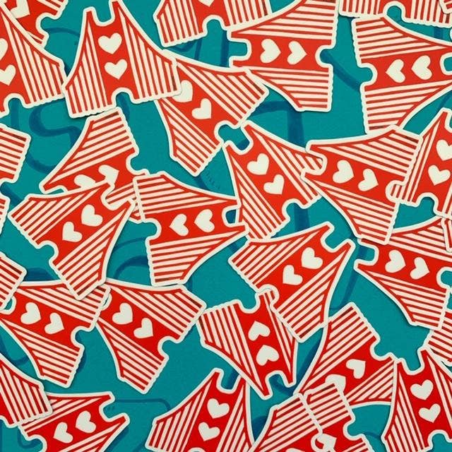 PapaLlama Sticker - Golden Gate Bridge