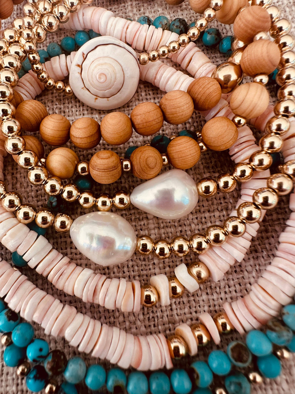 CanyonLeaf - 14K Gold Filled || Beaded Stretch Anklet