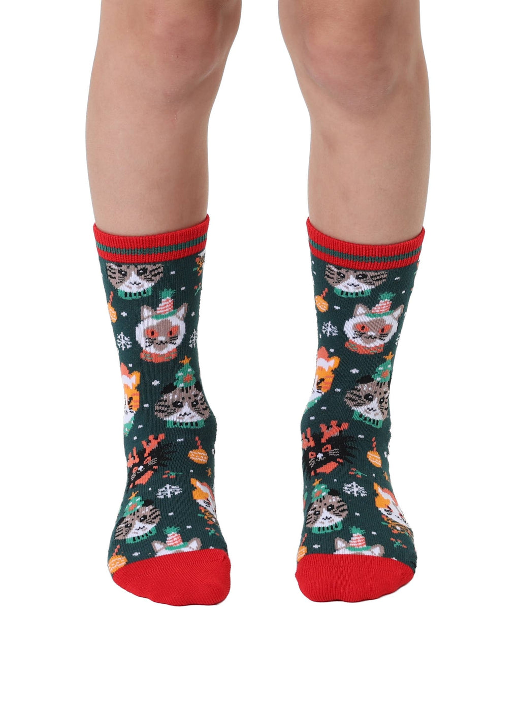 Living Royal Crew Socks - Festive Kitties (Kids)