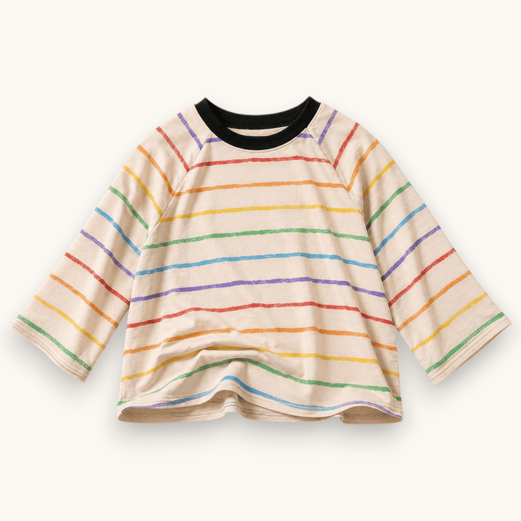 Best Day Ever Kids - Retro Crayon Stripe Tee