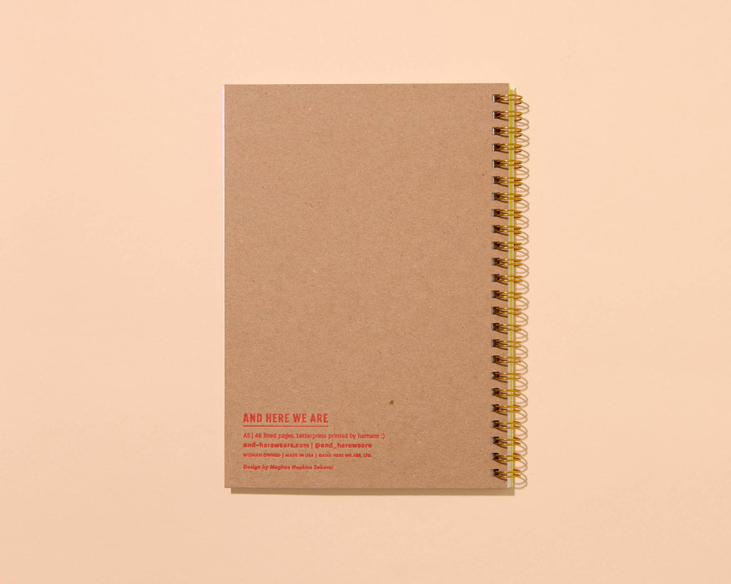 And Here We Are Spiral Notebook - Diet Soda