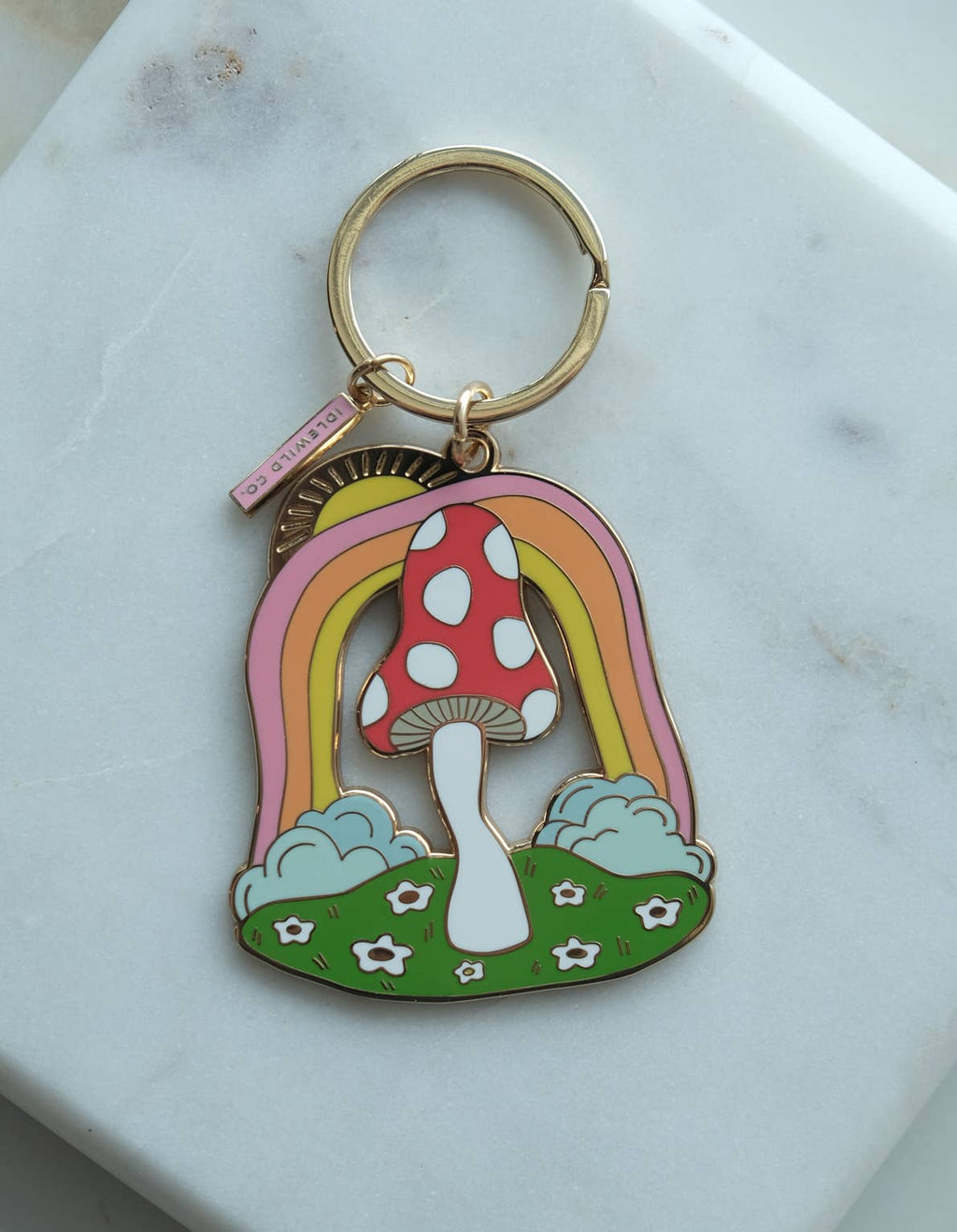 Idlewild Co. Enamel Keychain - Magic Mushroom