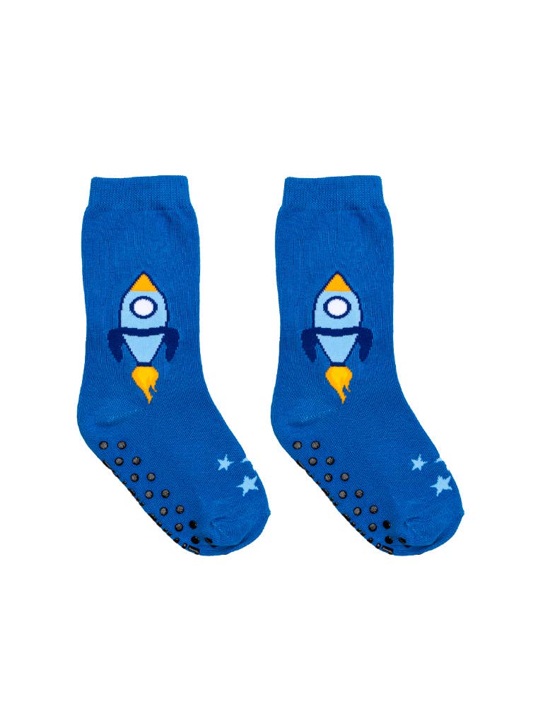 Living Royal 3D Packaged Crew Socks - Rocket Ship
