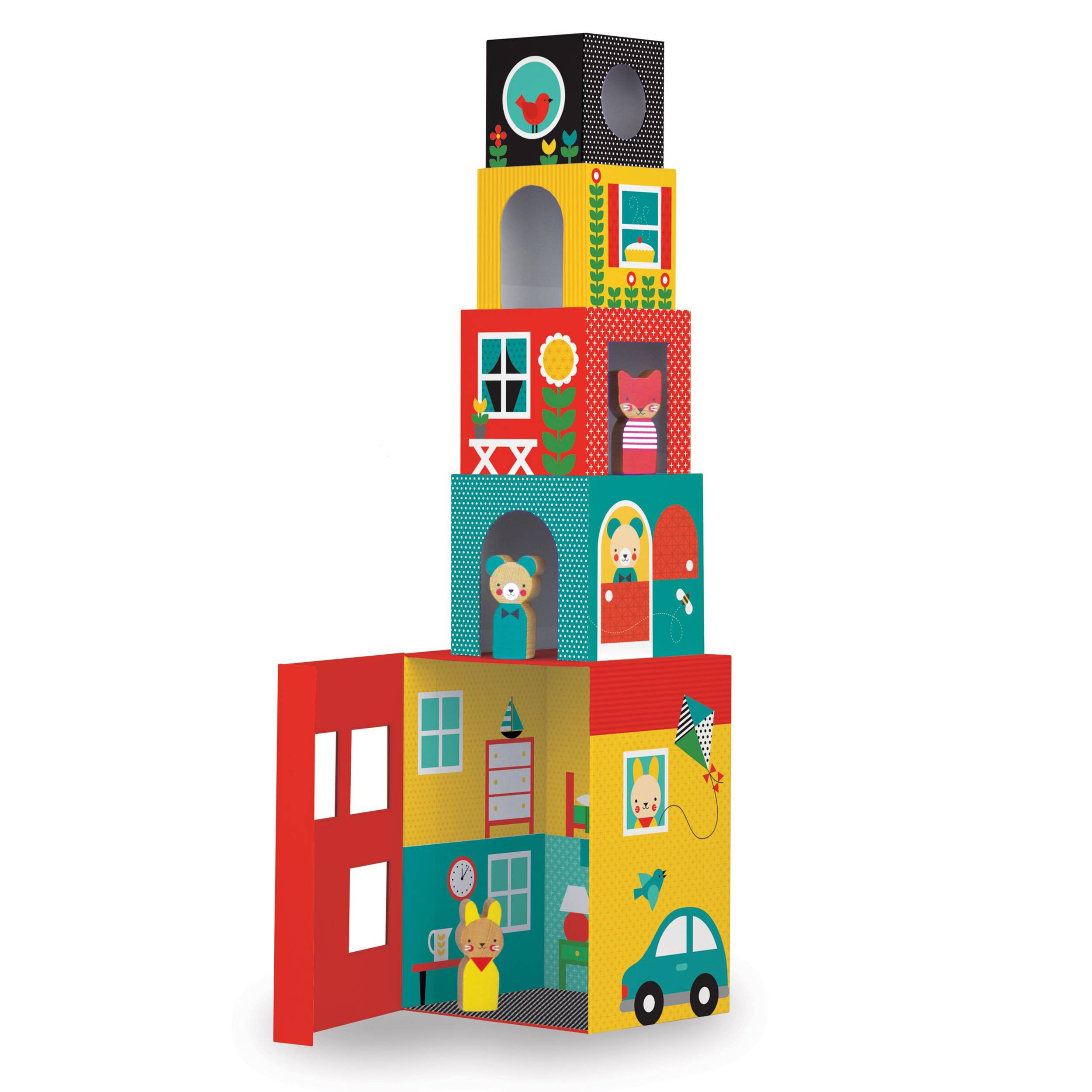 Chronicle Books - Peek-A-Boo House Stacking Blocks Play Set