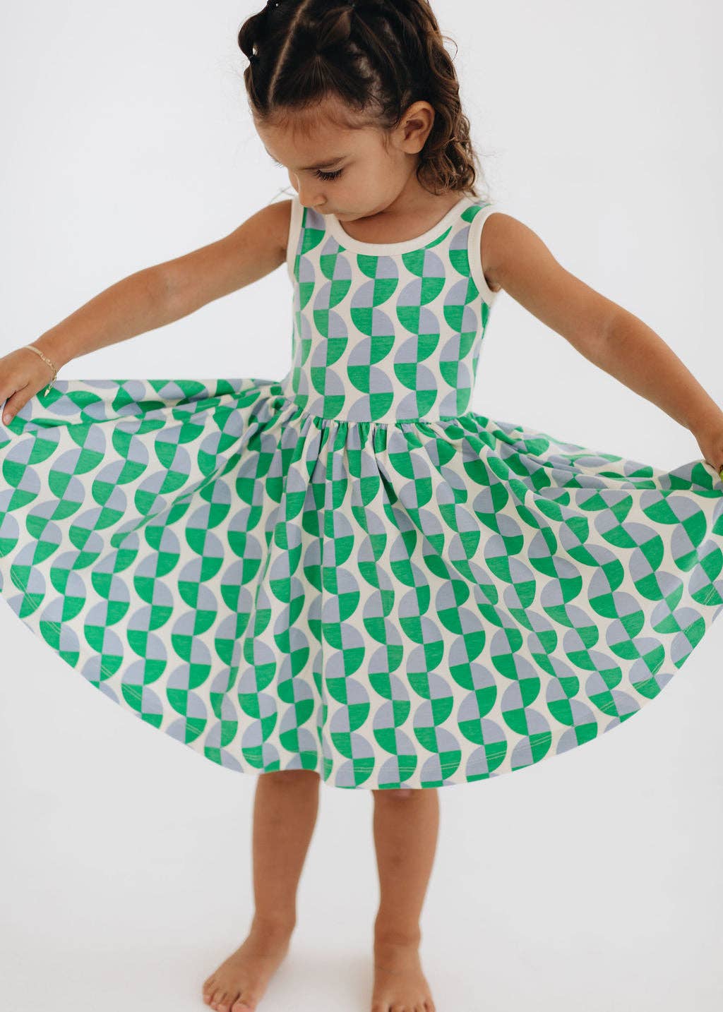 Good Apples Kids Sleeveless Twirl Dress - Retro Twirl
