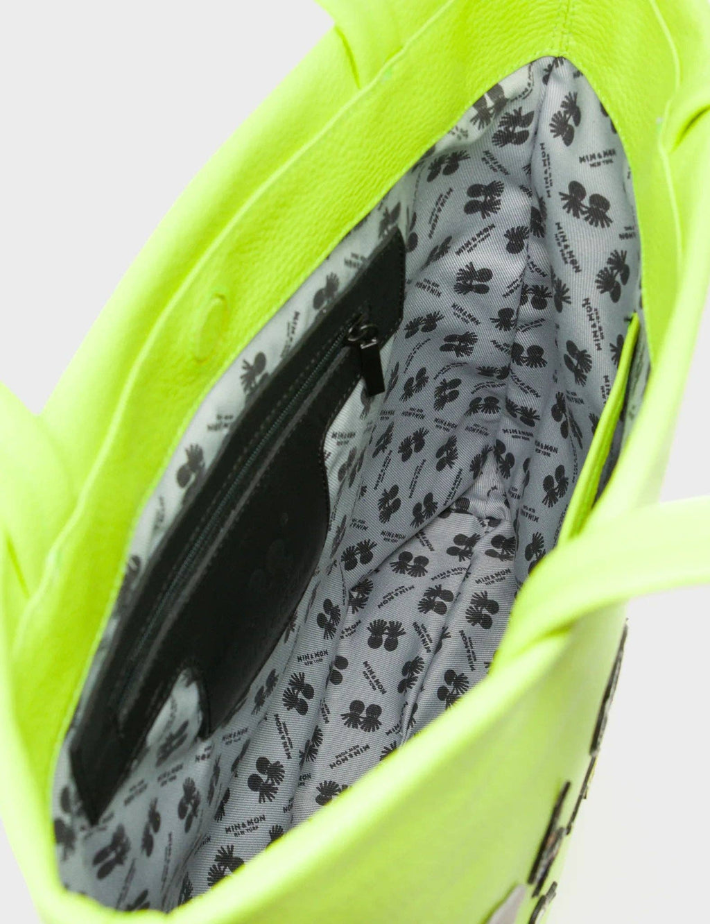 Min & Mon - Matt Sharp Green Leather Tote Bag - Floralia Design