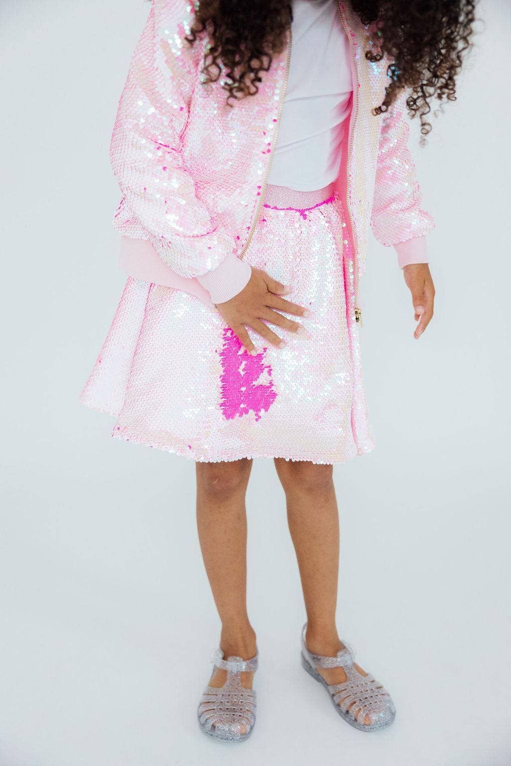 Mila & Rose - Diva Pink Flip Sequin Twirl Skort