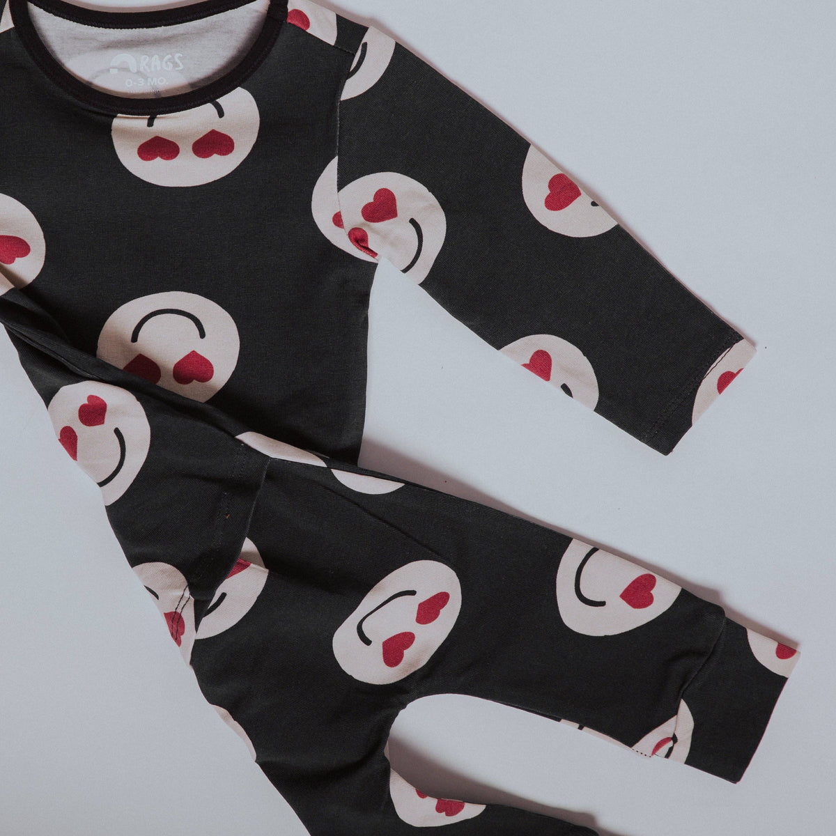 RAGS - Peekabooty™ Rag Romper - Heart Smileys (Final Sale)