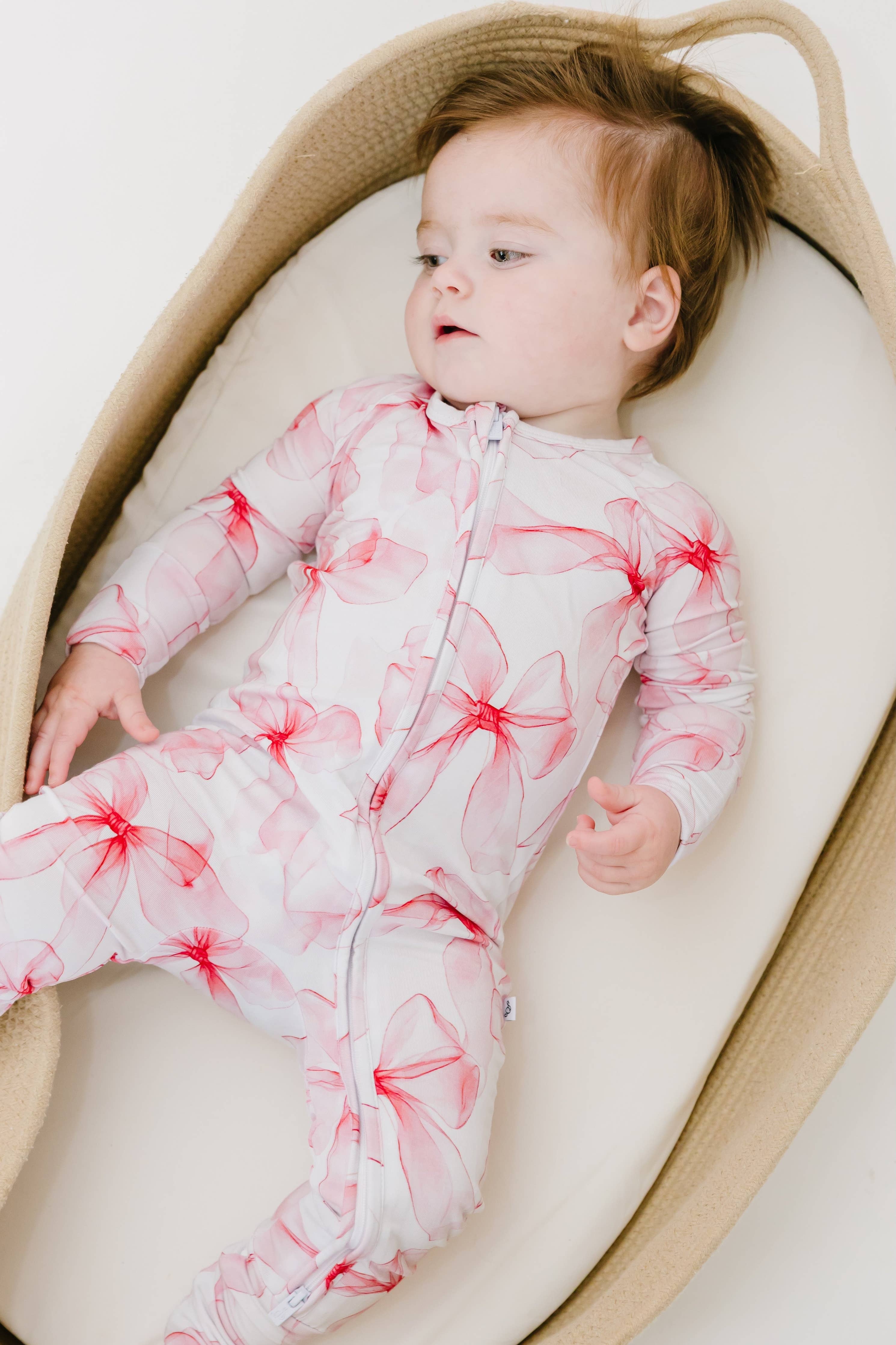 Jammie Session Bamboo Romper - Pretty in Bows