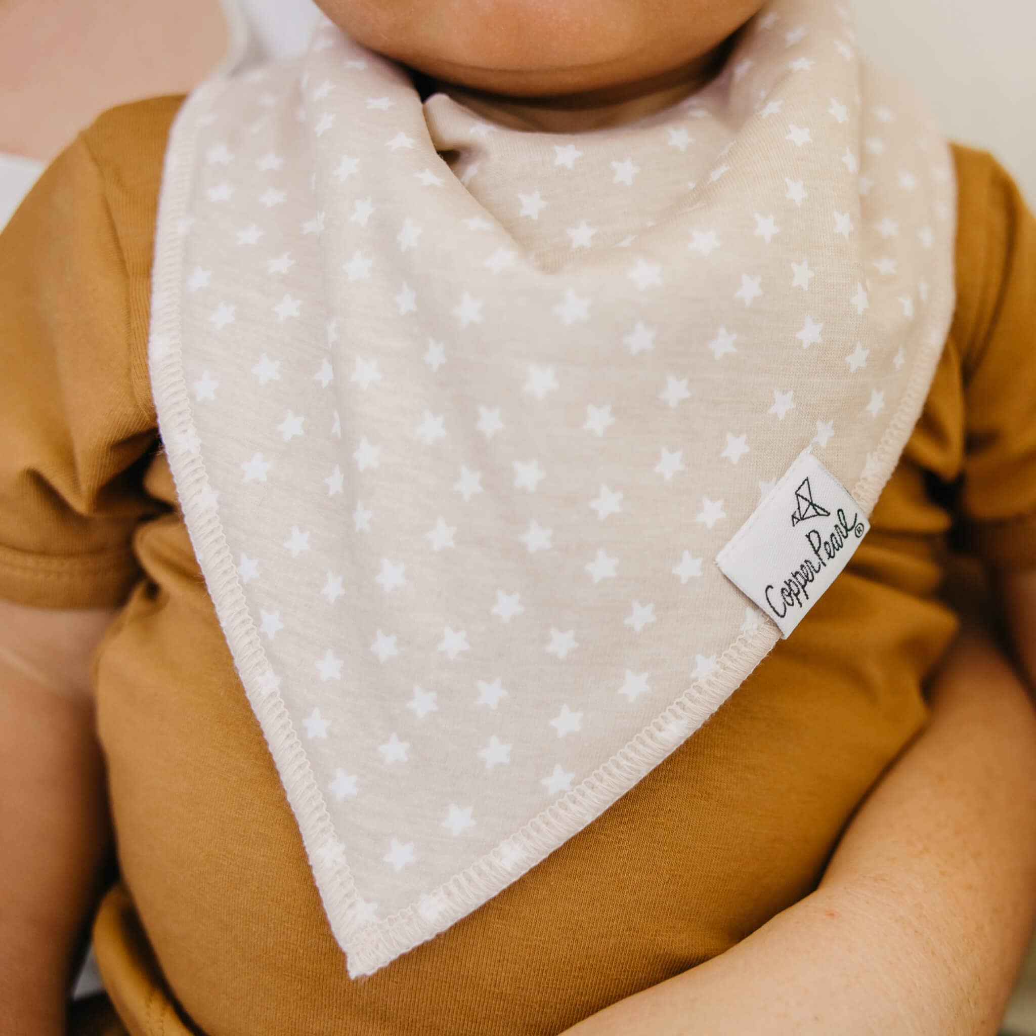 Copper Pearl Baby Bandana Bibs - Vance (Set of 4)