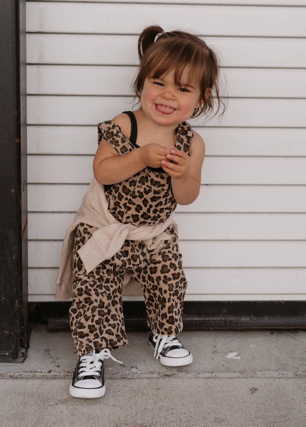 Little Trouble - Leopard Print Overalls
