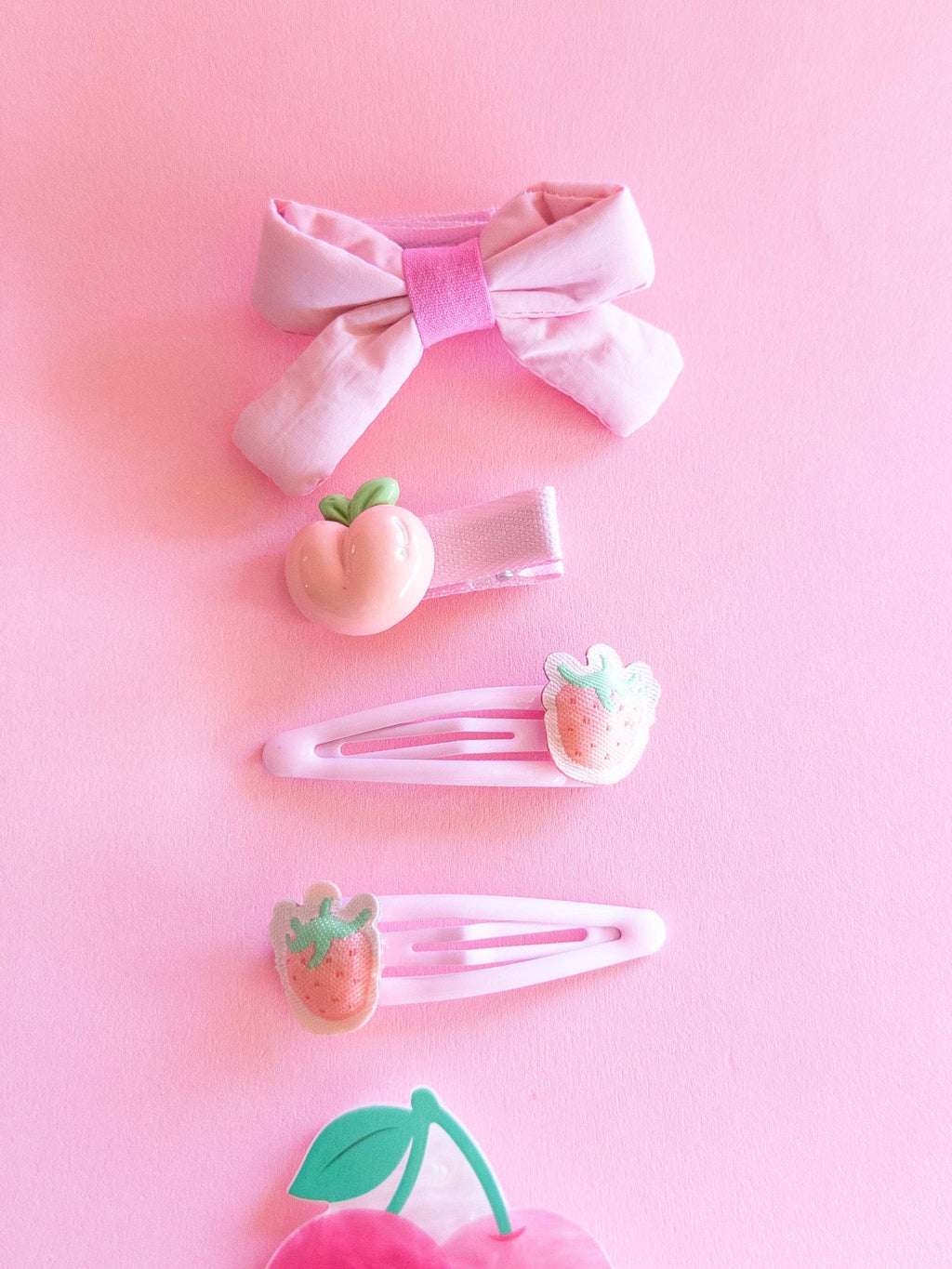 Eggy Cakes - Twin Cherries Puffy Bow Set