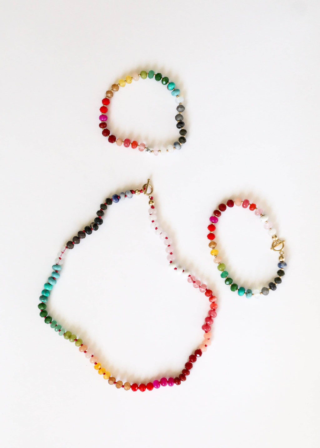 CanyonLeaf - Natural Gemstone Necklace -14K Gold Filled Toggle - Paradise