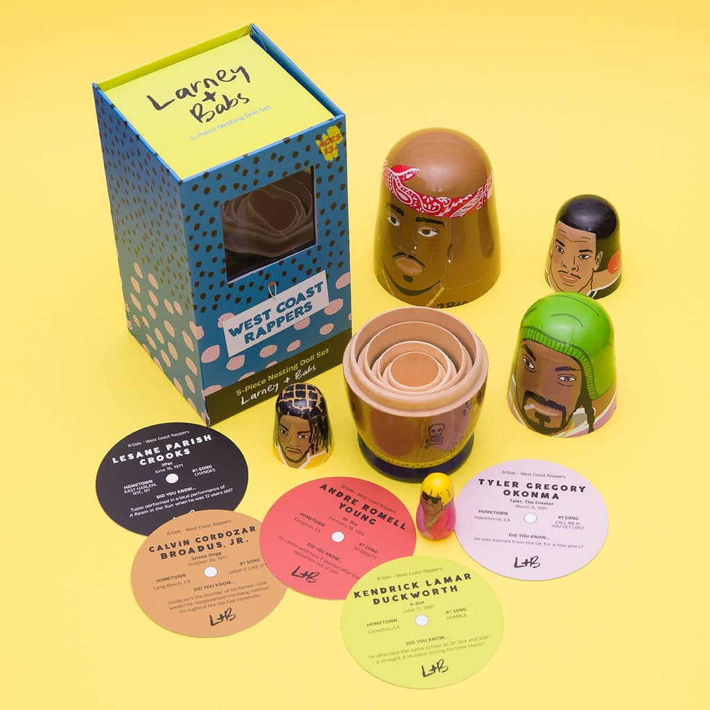 Wooden Nesting Doll Sets - West Coast Rappers