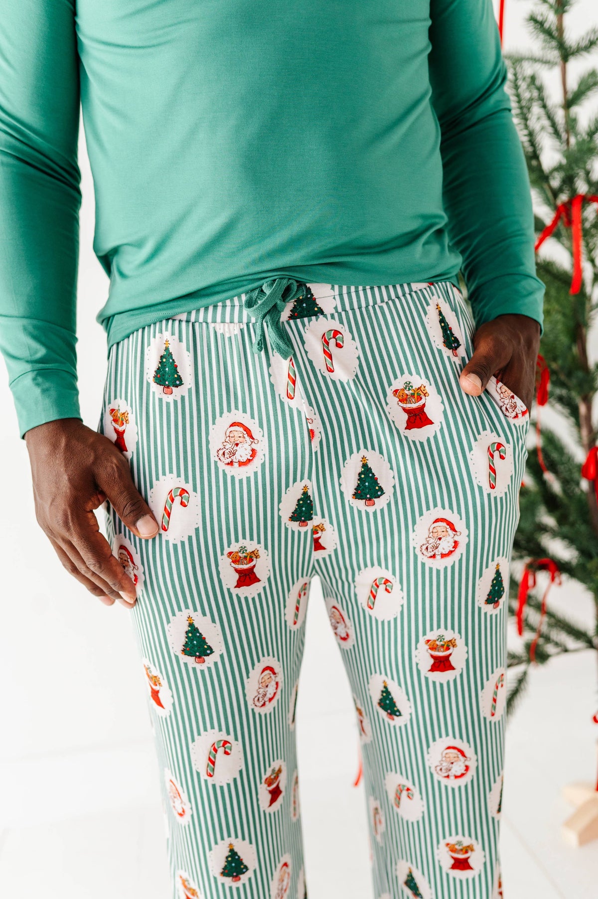 Kiki + Lulu Mens Lounge Set- Christmas Classic Stripe
