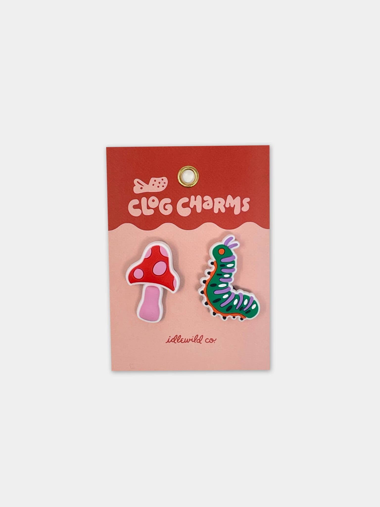 Idlewild Co. Croc Clog Charms - Mushroom & Caterpillar