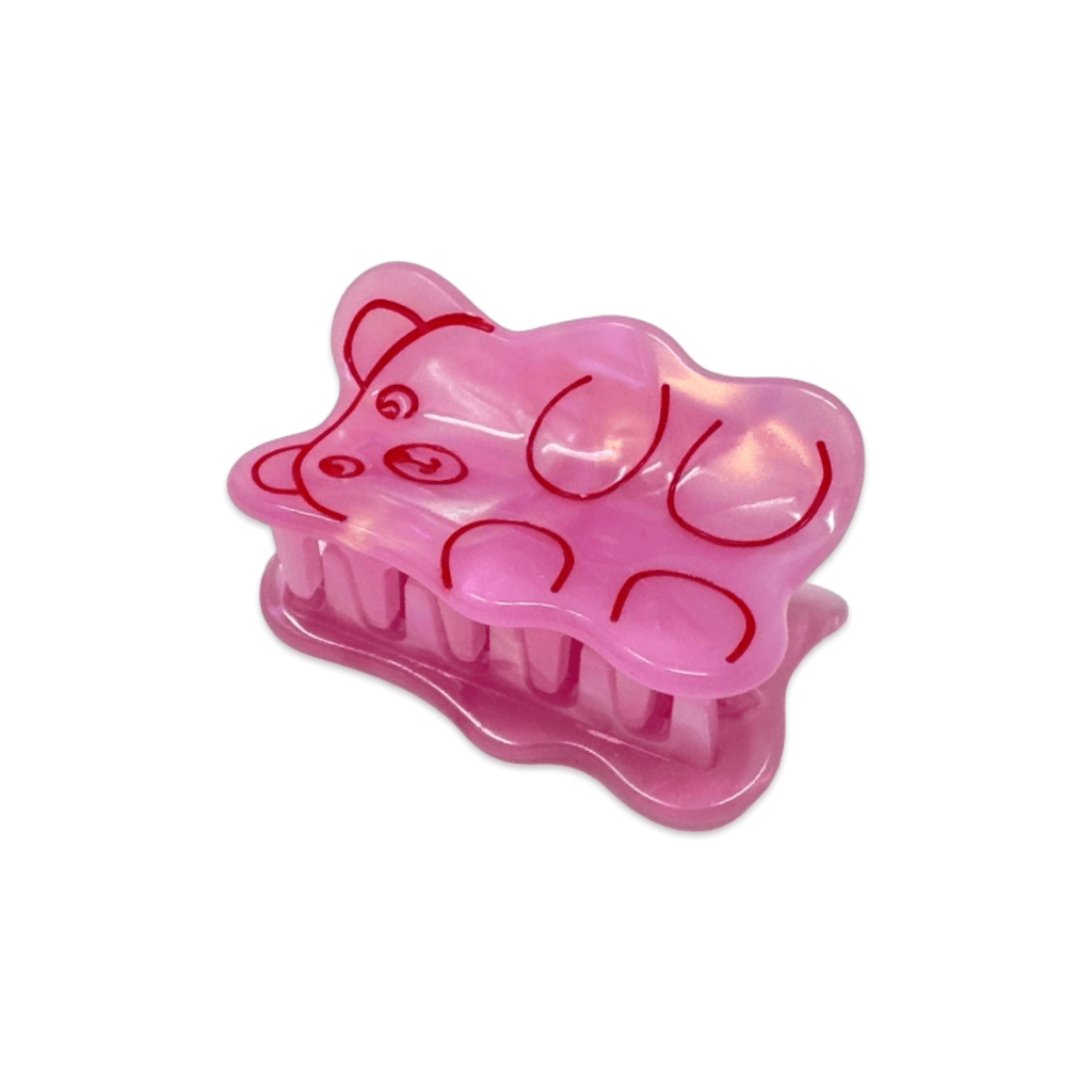 Jenny Lemons Hair Claw Clip - Pink Gummy Bear (Mini)
