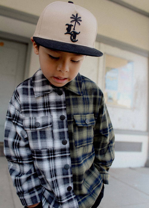 Little Trouble - Two-Tone Flannel Black/Green (Final Sale)
