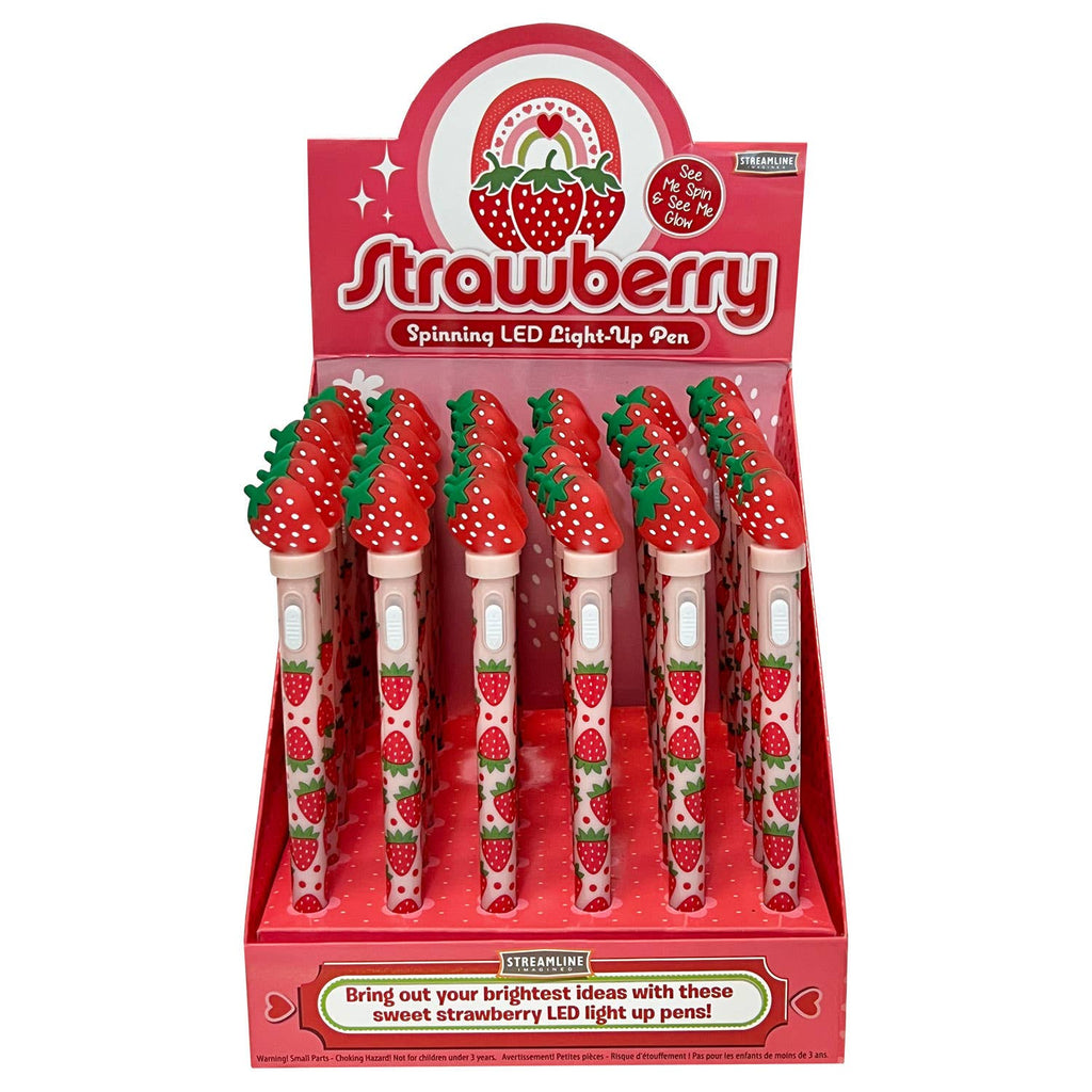 Streamline - Strawberry Spinning LED Light-Up Pen