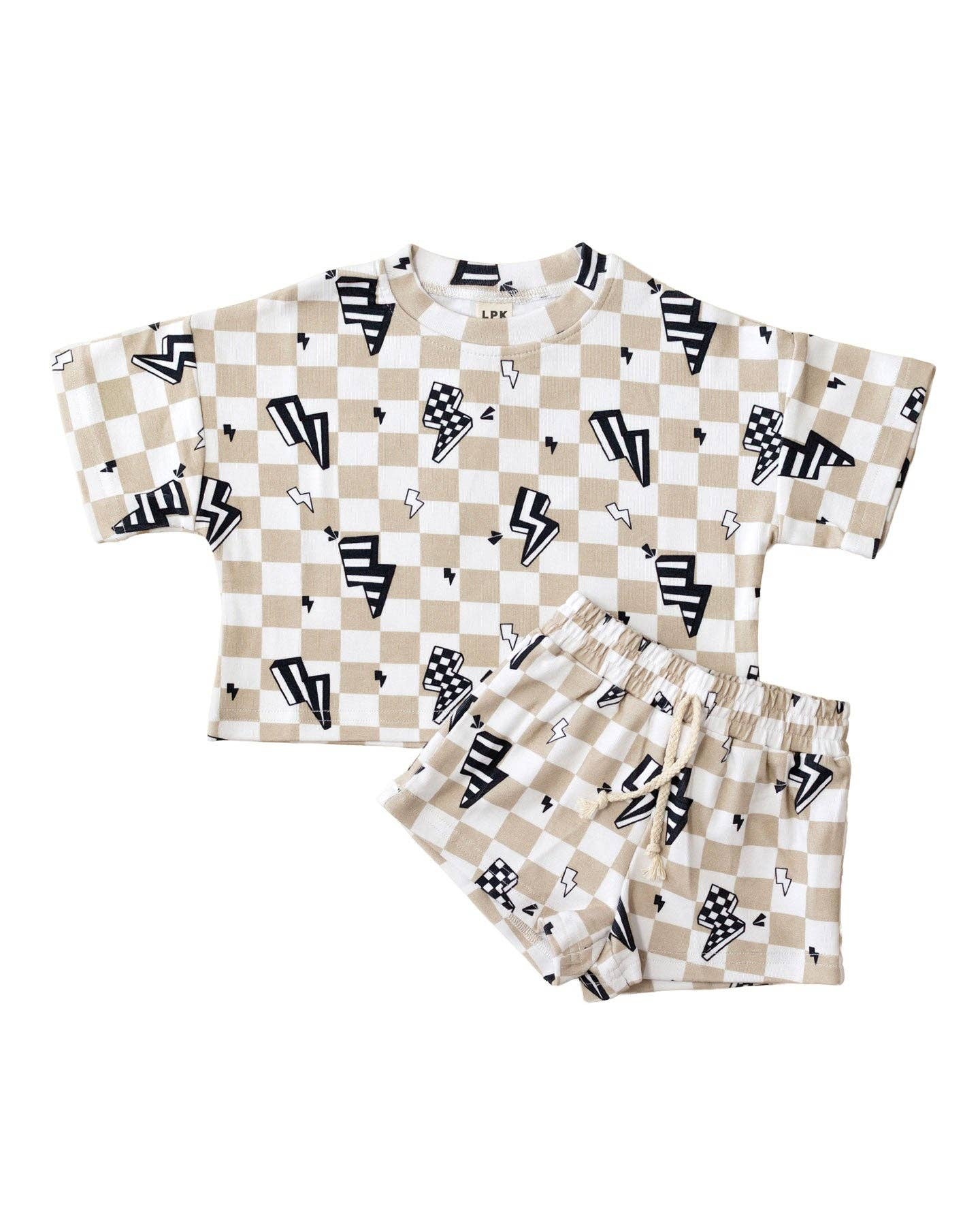 Lucky Panda Kids Shorts Set - Summer Bolts