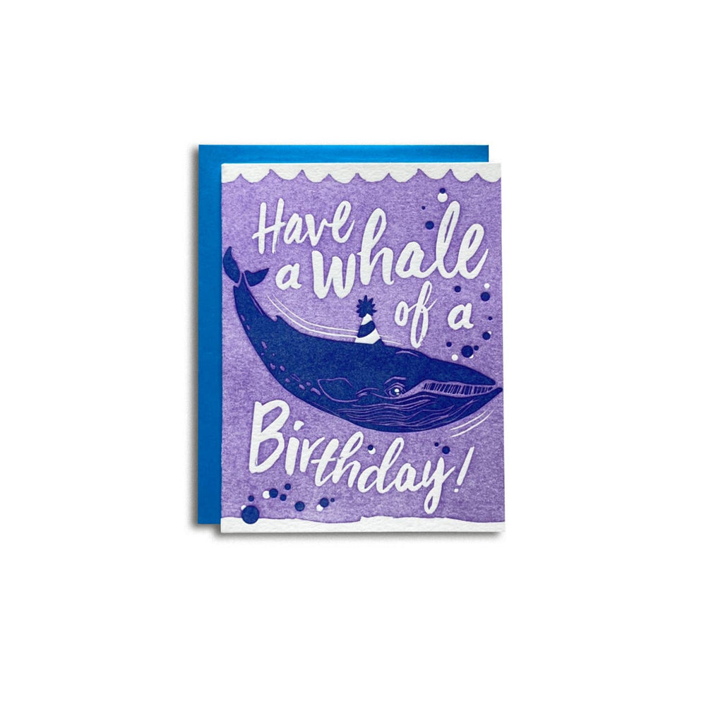 Pier Six Press Letterpress Greeting Card - Whale of a Birthday