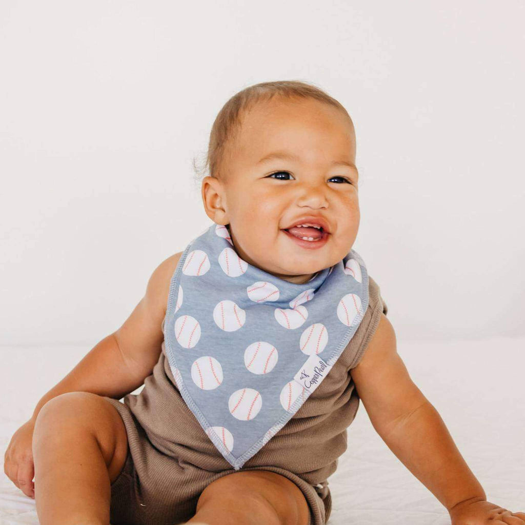 Copper Pearl Baby Bandana Bibs - Slugger (Set of 4)
